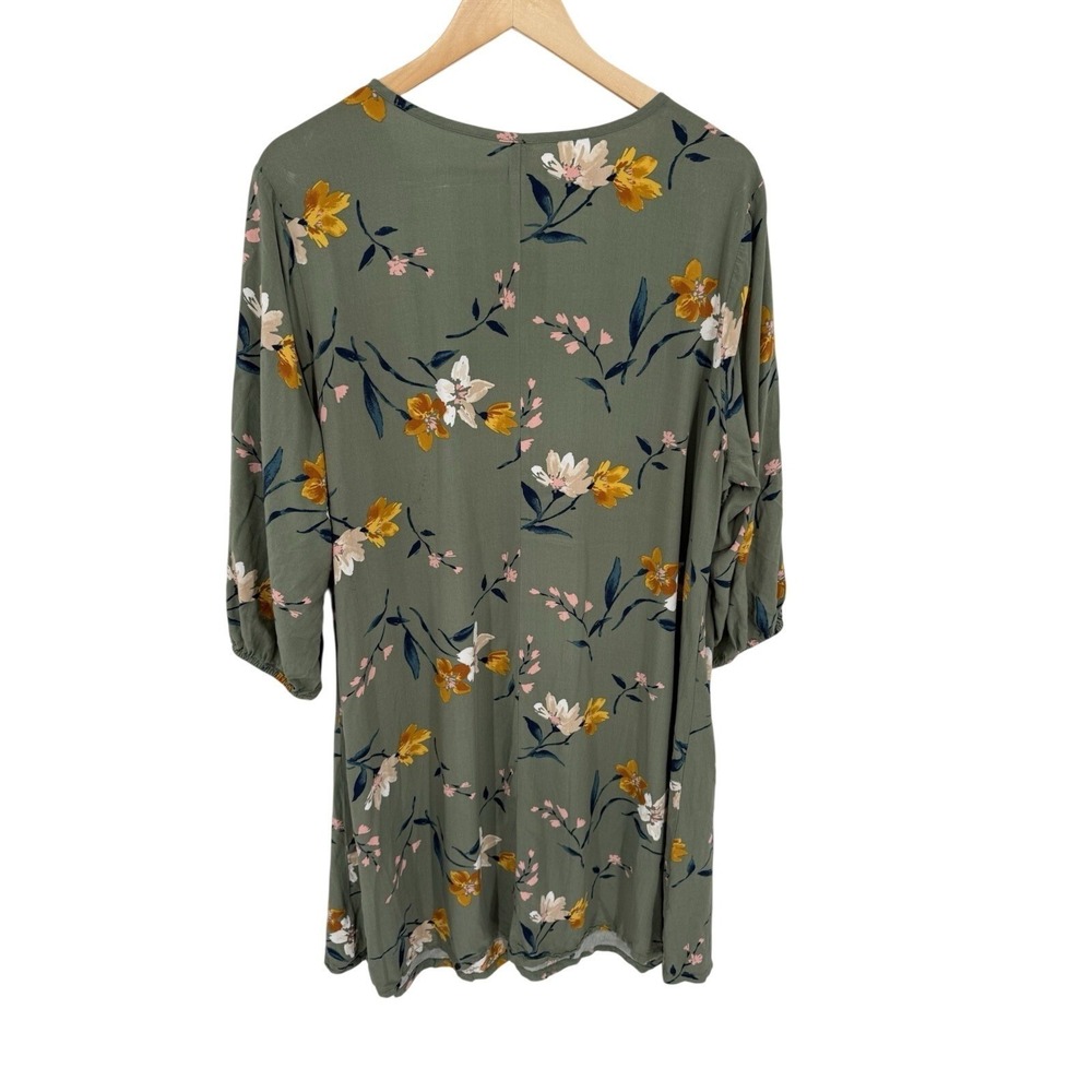 Old Navy Dress Womens Plus 2X Floral Flowy Romantic Casual Relaxed Comfy Forest - Picture 2 of 8